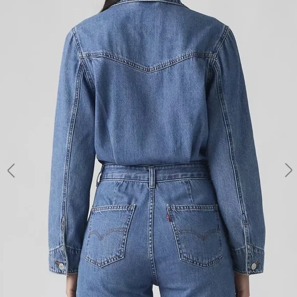 Levi's Women's Classic Blue Denim Overalls